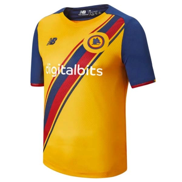 Tailandia Camiseta AS Roma Tercera Equipación 2021/2022 Amarillo